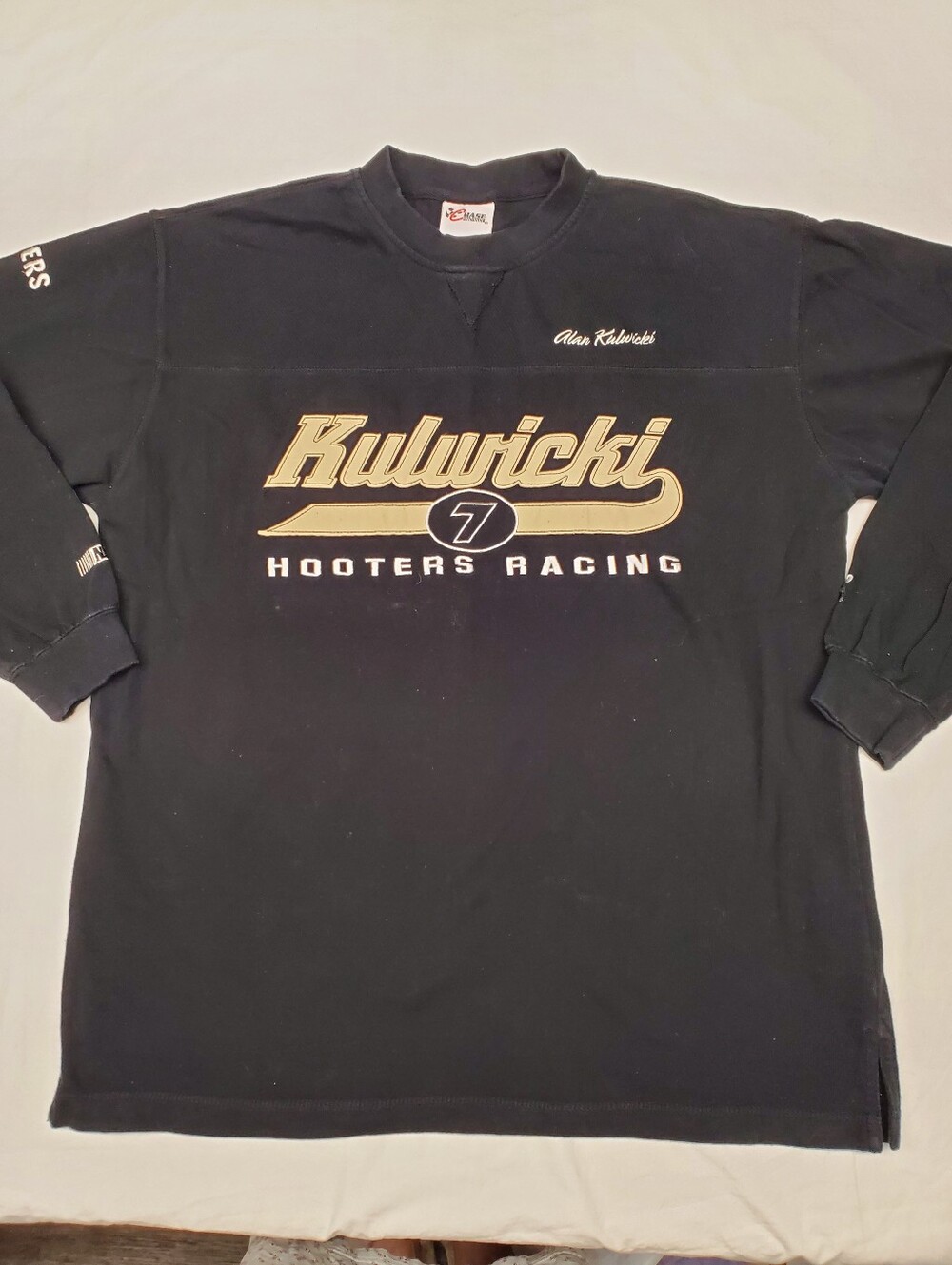 Vintage Alan Kulwicki #7 Hooters Racing NASCAR Chase Authentics Long Sleeve